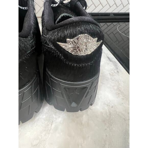 NEW Nike Air Jordan 1 Low Brooklyn Low Black Pony Hair NBY IB7210-006 W’s 10 - Picture 11 of 13